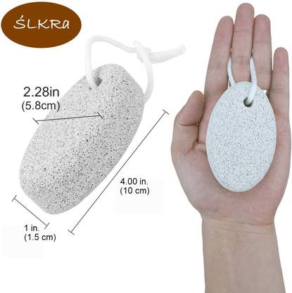 SLKRA Natural Pumice Stone Hard Skin Callus Remover for Feet, Elbows, Hands (75 GRAM)