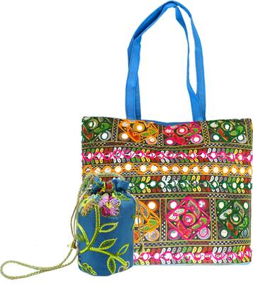 BLUE JODHPURI WITH BLUE POTLI BAG COMBO Shoulder Bag