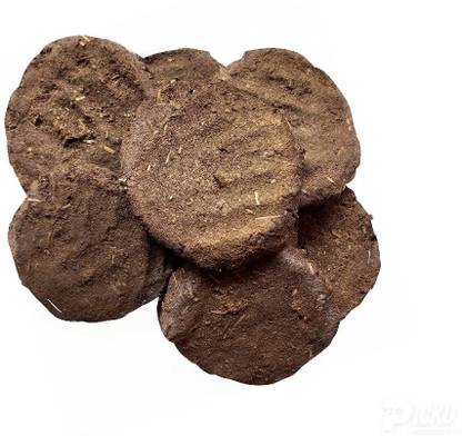 सुधीक्षा Cow Dung Cakes Gobar Upla Thapdi Gobar Kanda for Hawan & Navratri Puja Pack of 5