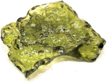 crystal paradise Moldavite Very Rare Moldavite with Lab Certificate Stone - 19.38 Carat Engraved Angular Crystal Stone
