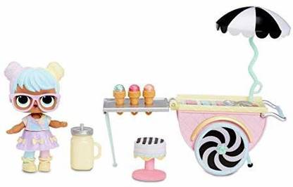 LOL Surprise Furniture Ice Cream Pop-Up with Bon & 10+ Surprises,564911E7C  - 9.8 inch