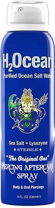 H2Ocean Piercing Aftercare Spray, 4 Fluid Ounce Temporary Tattoo Kit