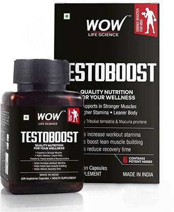 WOW Life Science Testoboost, 60 Capsules
