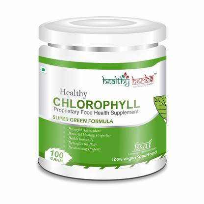 healthy herbs Healthy Chlorophyll Powder 100gm (100% Pure) - (Highly Rich in Chlorophyll)