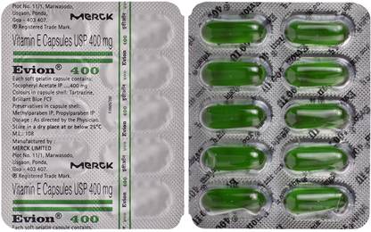 evion Vitamin E Capsules 400mg (Pack of 20 caps)