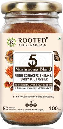 ROOTED Actives 5 in 1 SUPER DEFENCE MUSHROOM EXTRACT POWDER BLEND