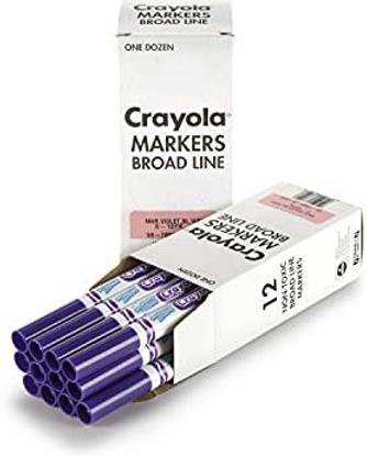 CRAYOLA 12 Count Washable Bulk Markers, Violet Purple