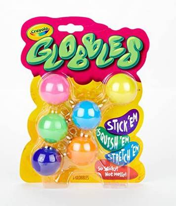 CRAYOLA Globbles, Fidget Toys, Squish Gift for Kids, Assorted Colors, 6 Count