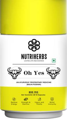 Nutriherbs Oh Yes | Ayurvedic Man Power Capsule with Shilajit for Peak Performance