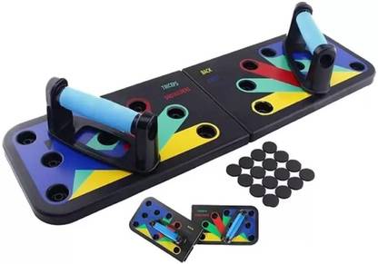 RAJPUT ENTERPRISES PUSH UP FLEX BOARD - B37 Pushup board 10 Multifunction Muscle Board- Color Coded Triceps Bar