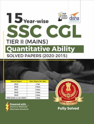 15 Year-wise SSC CGL Tier II (Mains) Quantitative Aptitude Solved Papers (2020 - 2015)