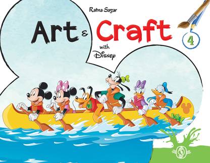 Disney Art & Craft With Book 4 | Colouring & Drawing Book For Class 4 Children