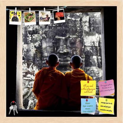Artzfolio Contemplating Monk In Cambodia Culture Concept Notice Pin Soft Board Cork Bulletin Board