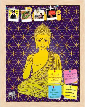 Artzfolio Statue Of Lord Buddha In Lotus Meditation Position Notice Pin Soft Board Cork Bulletin Board