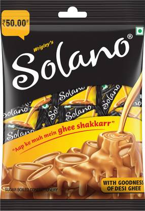 Solano Candy with Goodness of Desi Ghee, 10 x 135 g Pouch Truffles