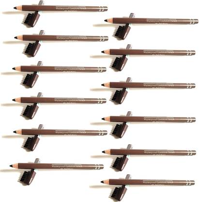 MYEONG Water Proof Long & Lasting Make up Eye brow pencil Pack Of 12
