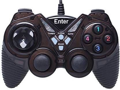 Enter Gamepad Wired USB PC Controll Dual Shock Supports Windows7/W8/W10 Turbo Motor  Gamepad