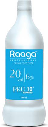 RAAGA PROFESSIONAL Pro 10 Express 6% Cream Developer, 20 Vol, 1000 ml