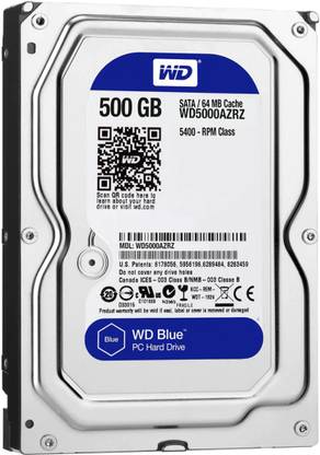 WD OEM 500 GB Desktop Blue, Silver SATA Internal Hard Disk Drive (HDD) (wd500aakp)
