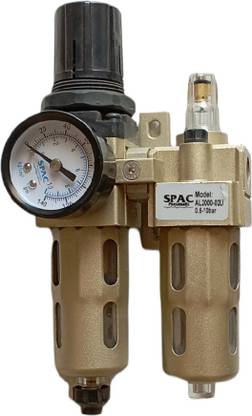 SPAC FRL 1/4'' Industrial Quality Air Filter + Regulator + Lubricator Combination Test Indicator