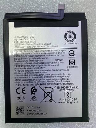 ZIZTRON Mobile Battery For  Nokia 3.4 TA-1288, TA-1285, TA-1283 HQ430 (4000mAh) with 1 Month Warranty.