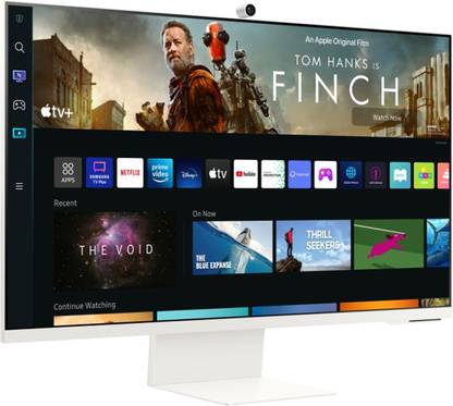 SAMSUNG M8 81.28 cm (32 inch) 4K Ultra HD VA Panel with embedded TV Apps, Multiple Voice Assistants, Smart Home Controls, Inbuilt Slim Fit Camera with Auto Face Tracking & Zoom & 2.2 CH Inbuilt Speaker Iconic Slim Smart Monitor (LS32CM801UWXXL)