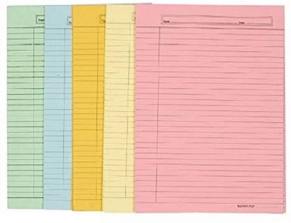 Eclet 90 GSM 60 Sheet A4 Ruled ruled Colour thick Project Sheets (60 Sheets, One Side Ruled Colour) A4 90 gsm Coloured Paper