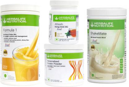 HERBALIFE Formula 1 Shake Mango + Protein 200 Gram + Afresh Tulsi+ Shake Mate Protein Shake