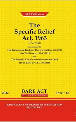 Specific Relief Act, 1963 (Bare Act With Notes)