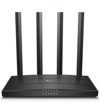T P LINK TP-Link Archer C6U AC1200 Wi-Fi Router Full Gigabit Dual Band Wireless Router 5 GHz, 2.4 GHz 867 Mbps Wifi Speed Dual Band External Antenna Ethernet (Cable Broadband)