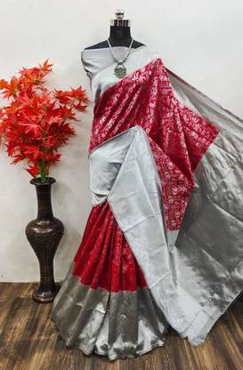 Woven Banarasi Silk Blend Saree