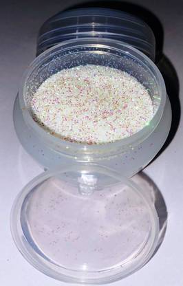 Mahir Glitter WHITE HOLOGRAPHICS IRIDESCENT GLITTER FOR MAKEUP & NAIL ART 30 GM JAR