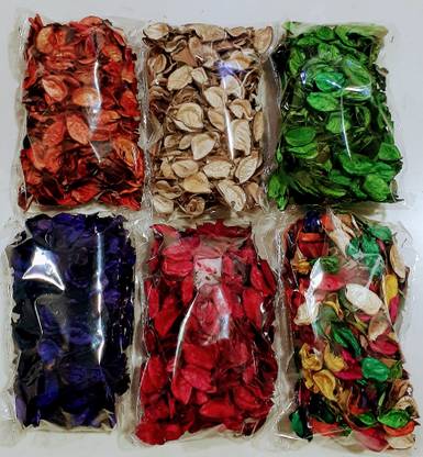 99 Home Decor Multi color Potpourri Dry Leaves For Table Decor And Vase Filler ( Pack of 6) Vase Filler