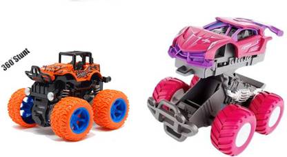 Timsa Toys Jumping Truck ,Push and Go Toy Truck for Kids( Pack of 2 ) (Rendom Colour)