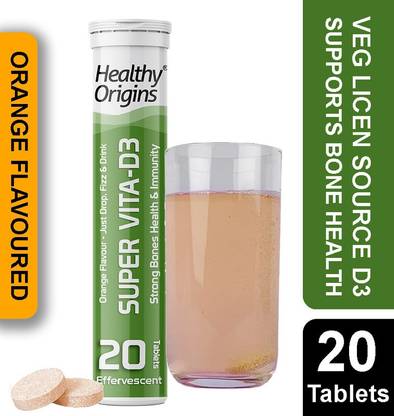 Healthy Origins Super Vita-D3 | Vitamin D3 & K2 , for Anti-Inflammation,Bone Health