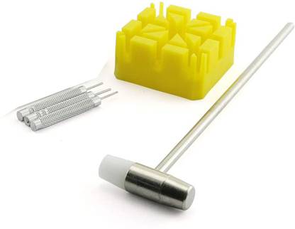 uptotoolsak Watch Repair Tool Kit Watch Band Link Pin Remover Hammer Punch Pins 5-piece Watch Repair Kit
