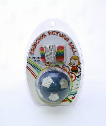 MegaPlay Bouncing Return Ball (1N) with Elastic & Wrist Band-MULTICOLOR Jumping Ball