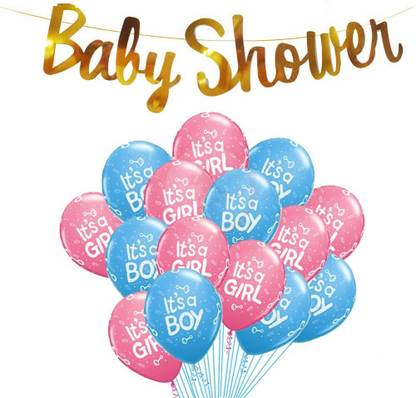 Bash N Splash Baby Shower Decoration pack with its a boy its a girl Baby Shower Decorations