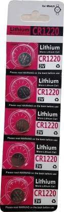 VOOCME Lithium CR1220 Coin Type 3V Micro Lithium Cell  for DVR & Watch etc  Battery
