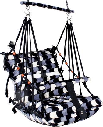 JD ENTERPEISE Cotton Baby Big Swing 1-5Year Folding & Washable With Safety Belt Indoor-Outdoor Swings