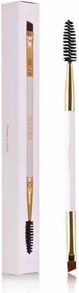 Plethora Duo Eyebrow & Mascara Brush Professional Angled Eye Brow Brush And Spoolie Brush