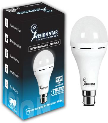 VISION STAR 9 W Basic Round B22 LED Bulb
