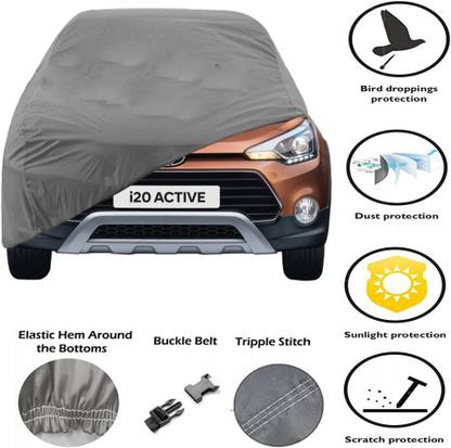 AT Mark Car Cover For Hyundai i20 Active (Without Mirror Pockets)