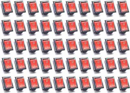 AQBP On Off Rocker Switch,Mini SPST Toggle Switch AC 10A/125V 6A/250V,Pack of 50 2pin Electronic Components Electronic Hobby Kit