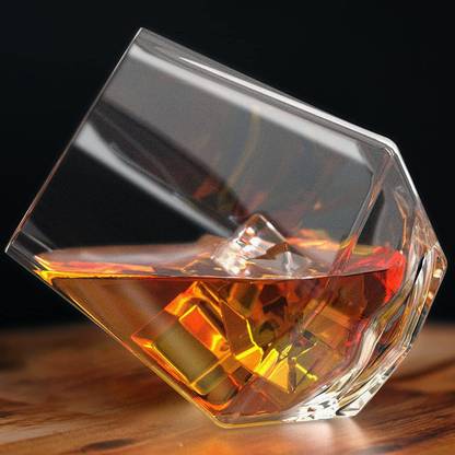 TINSUHG (Pack of 4) Rock wishkey glass Scotch, Bourbon, Vodka, Liquor, Wine, Juice Glass Set Glass Set Whisky Glass