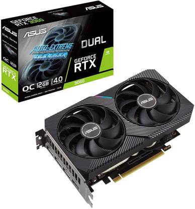 ASUS DUAL-RTX3060-O12G GDDR6 12 GB NVIDIA Chipset 192 bit 1867 MHz Graphics Card