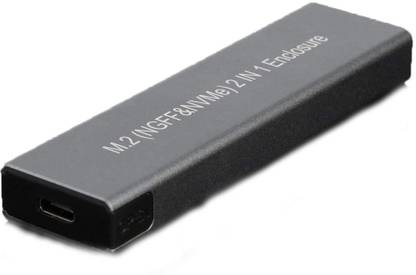 REC Trade M.2 NVME SSD Enclosure Adapter Tool-Free, USB C 3.1 Gen 2 10Gbps(RTT-CAS-0190) 2.5 inch M.2 NVME/SATA NGFF Enclosure SSD Hard Case