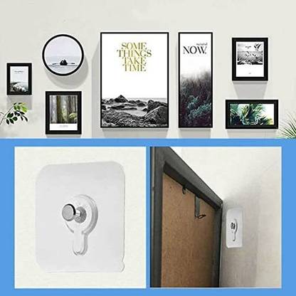 HomeQuick Adhesive wall hook for hanging photo frames holder no drill screw hooks Door Hanger