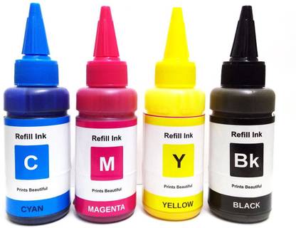 wetech Sublimation Ink DTP SUB for Epson L100,L110,L200,L210,L220,L300,L350,L355,L365 Black + Tri Color Combo Pack Ink Bottle