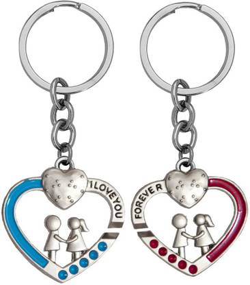 M Men Style Love You Forever Personalized Gift For Him Set Of 2 Keychain Keyring Key Chain